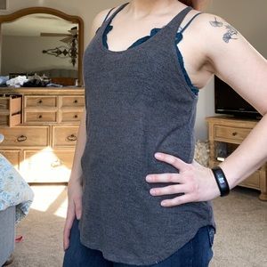 PROJECT SOCIAL T Top, Gray, Tank, Size Medium